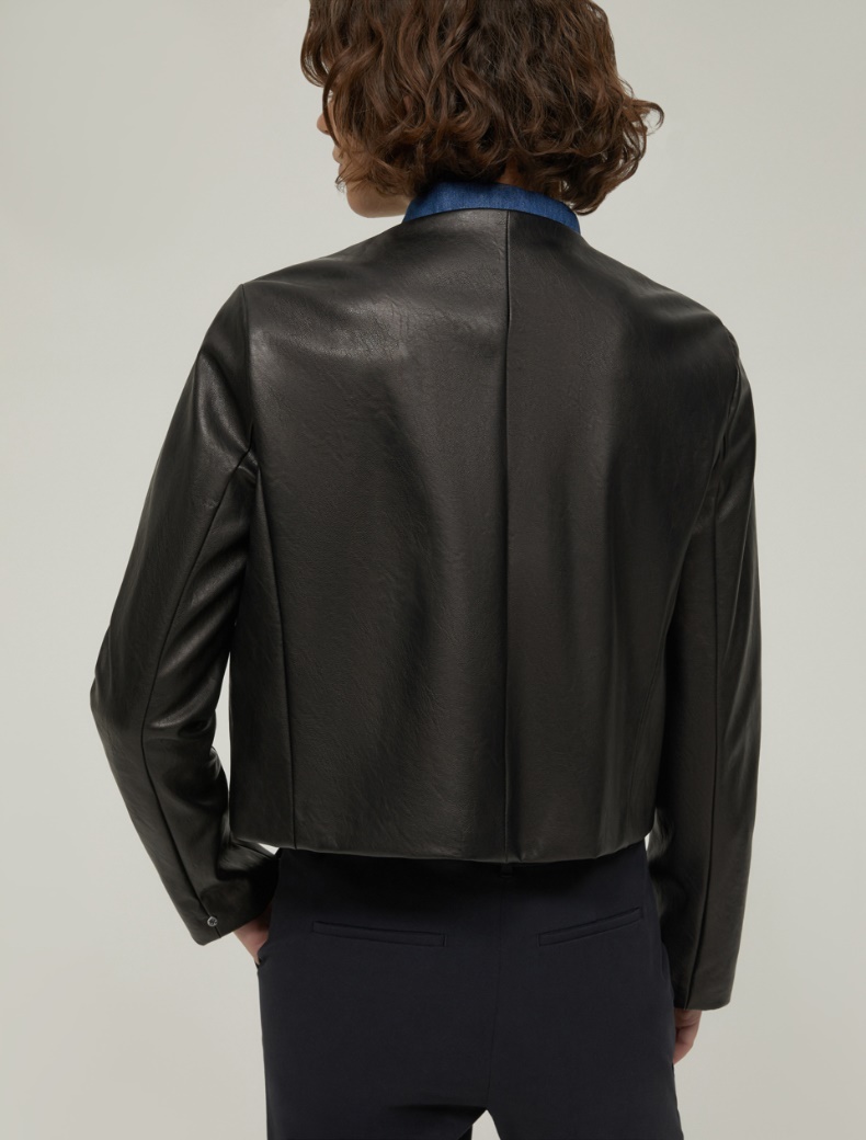 Coated jersey jacket - BLACK - pennyblack