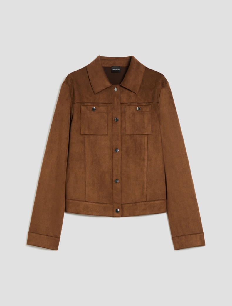 Boxy-fit jersey jacket - CHESTNUT - pennyblack