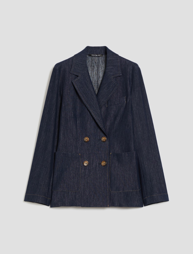 Denim-look jersey blazer - MIDNIGHTBLUE - pennyblack