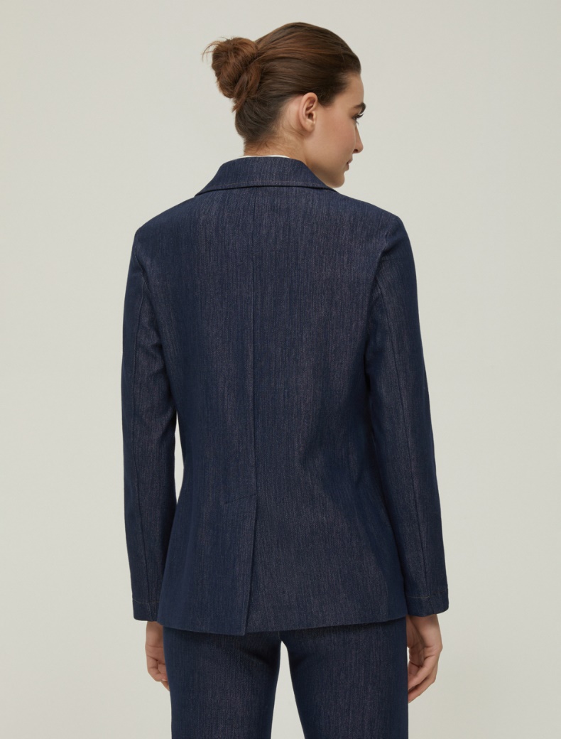 Denim-look jersey blazer - MIDNIGHTBLUE - pennyblack