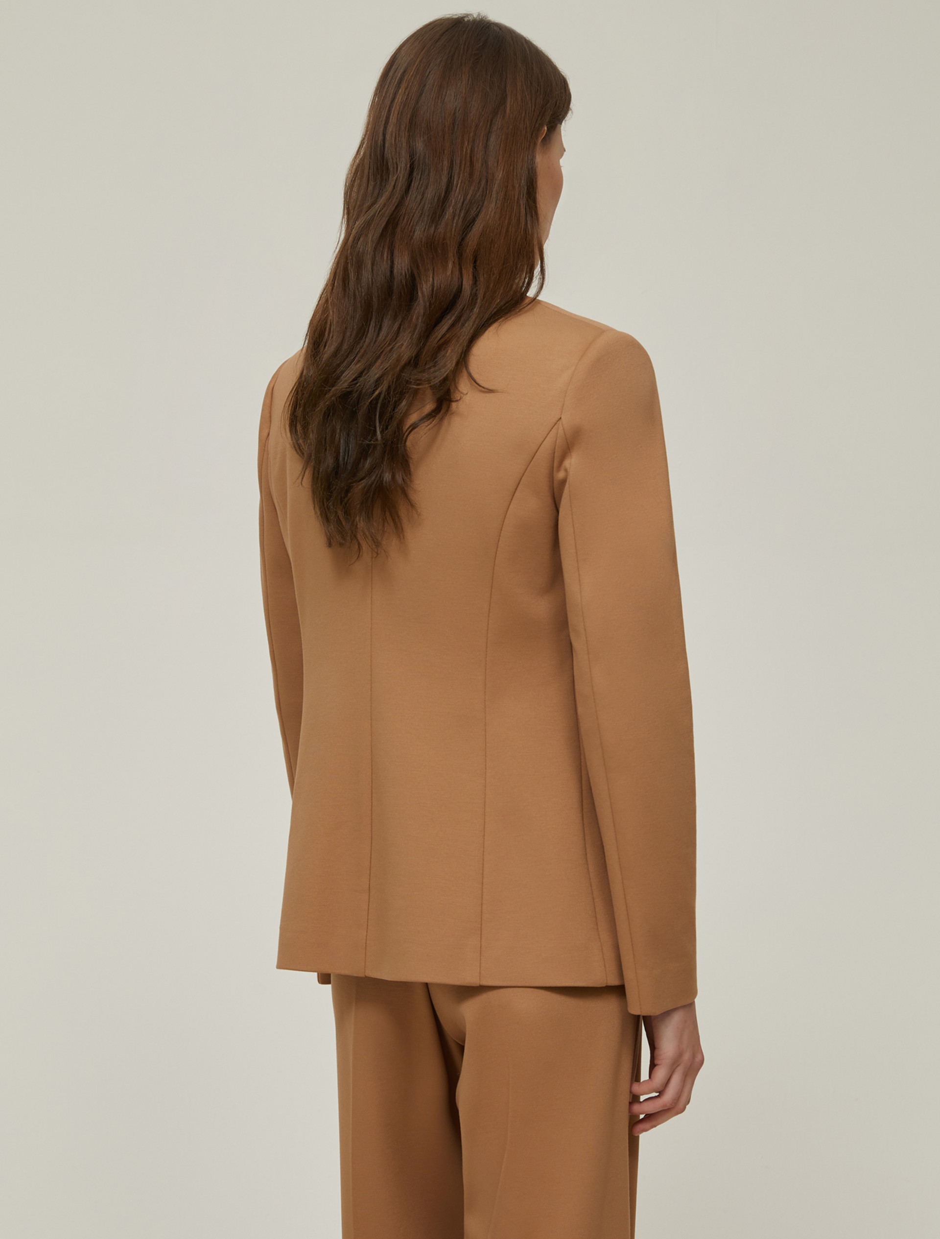 Blazer slim in jersey - CAMMELLO - pennyblack