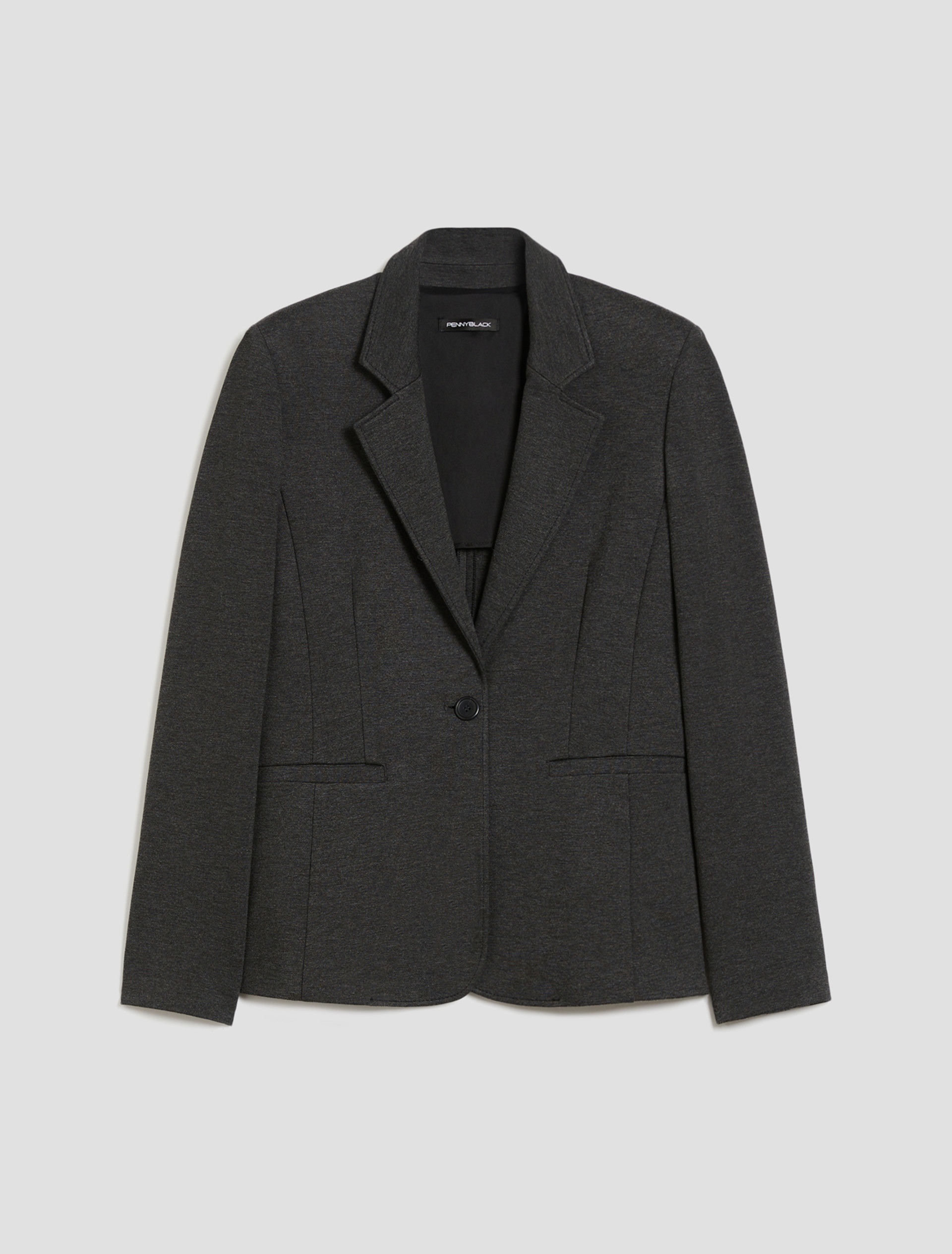 Slim-fit jersey blazer - MELANGE GREY - pennyblack