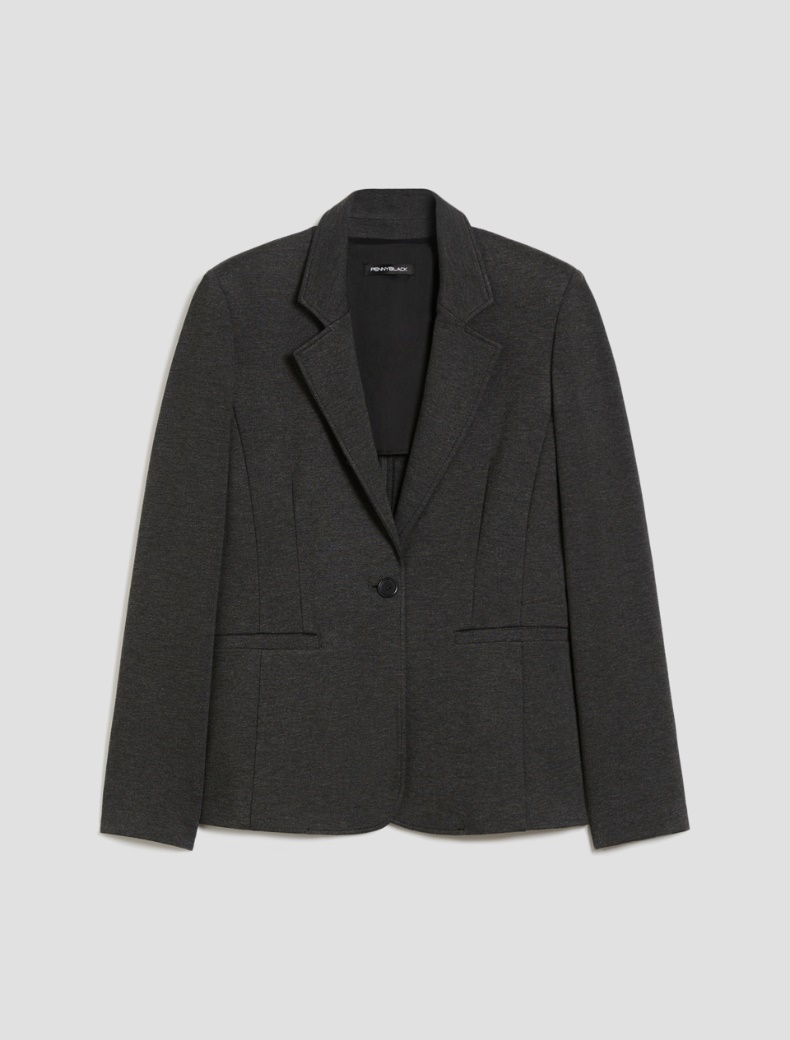 Slim-fit jersey blazer - MELANGE GREY - pennyblack