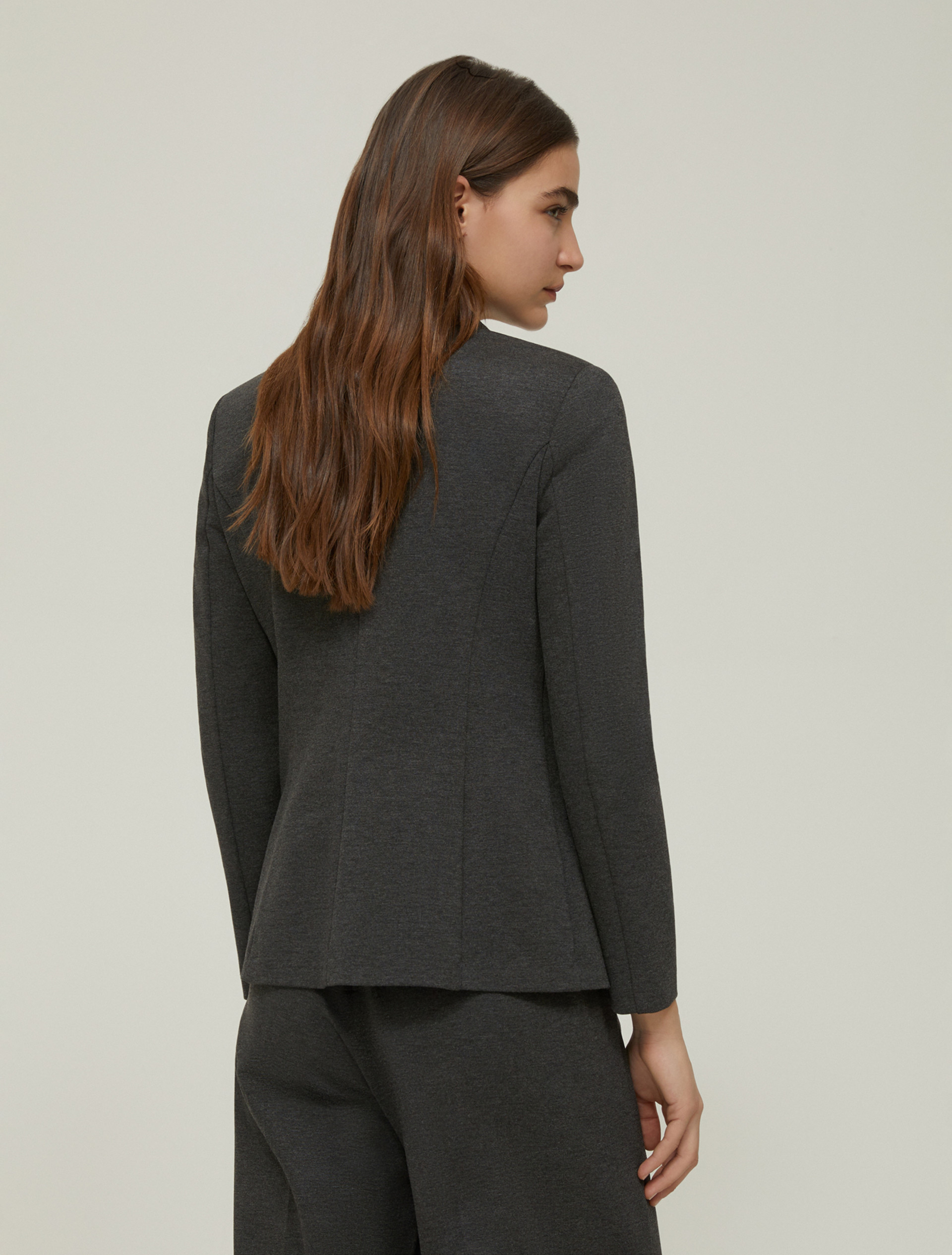 Slim-fit jersey blazer - MELANGE GREY - pennyblack