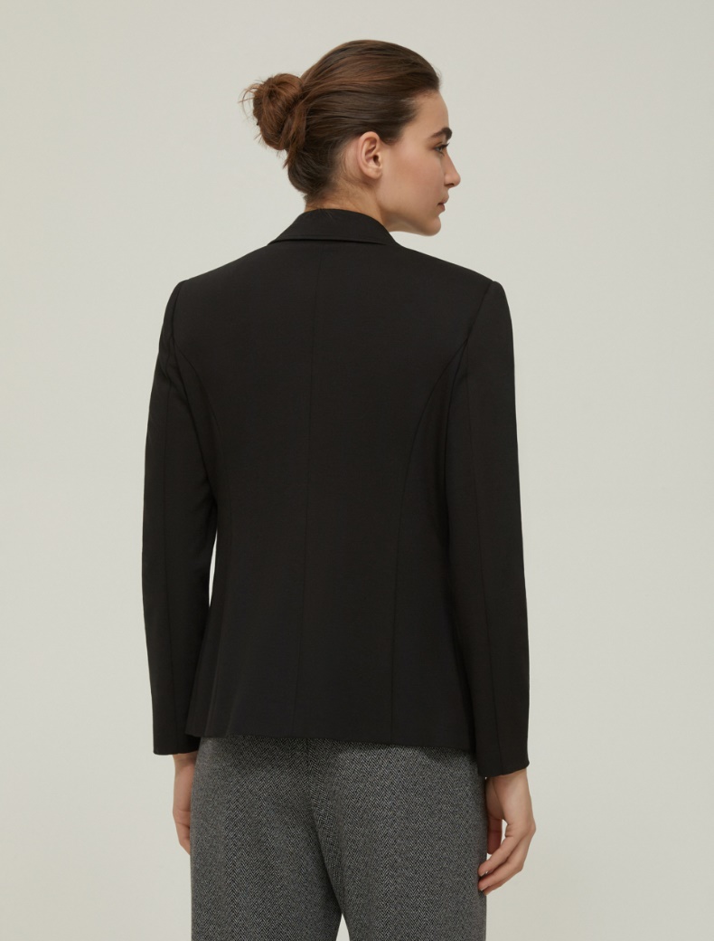 Slim-fit jersey blazer - BLACK - pennyblack
