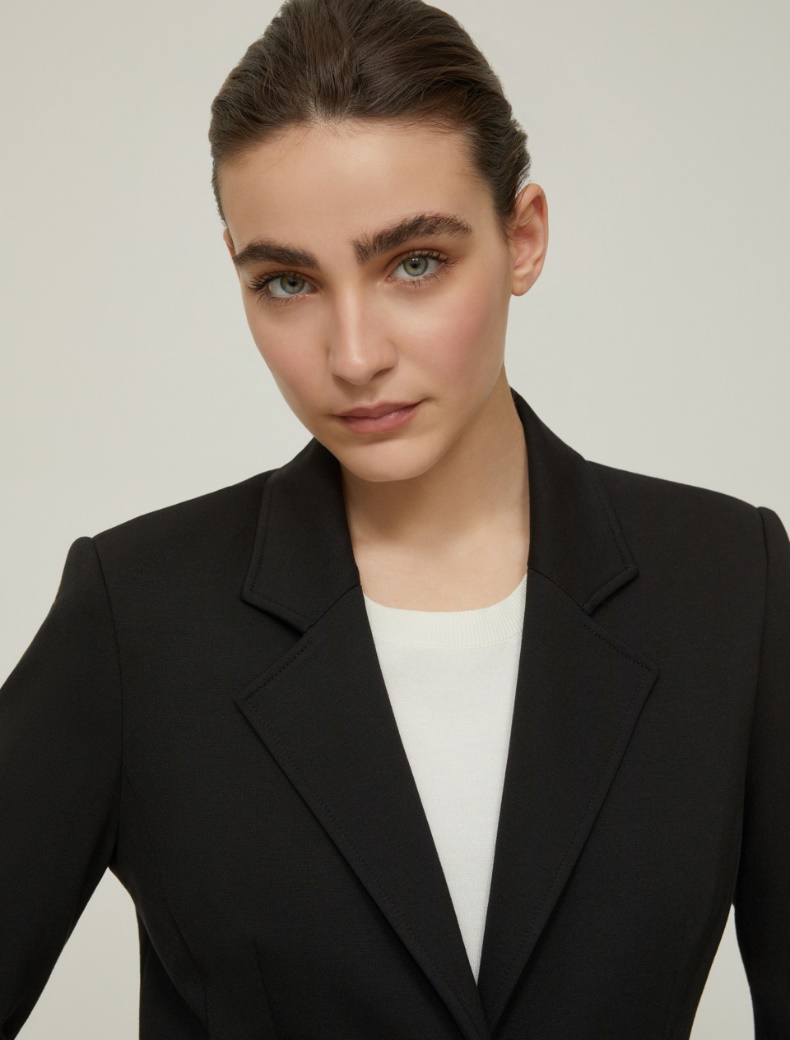 Slim-fit jersey blazer - BLACK - pennyblack