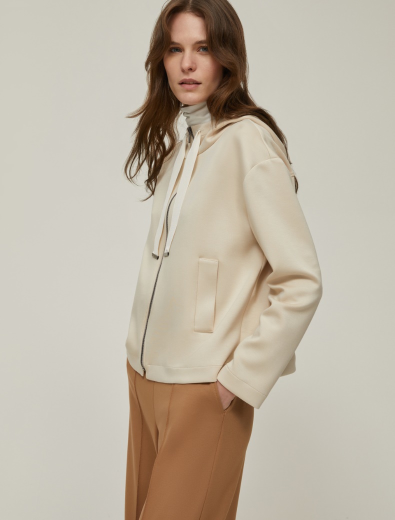 Felpa con zip e cappuccio - VANIGLIA - pennyblack