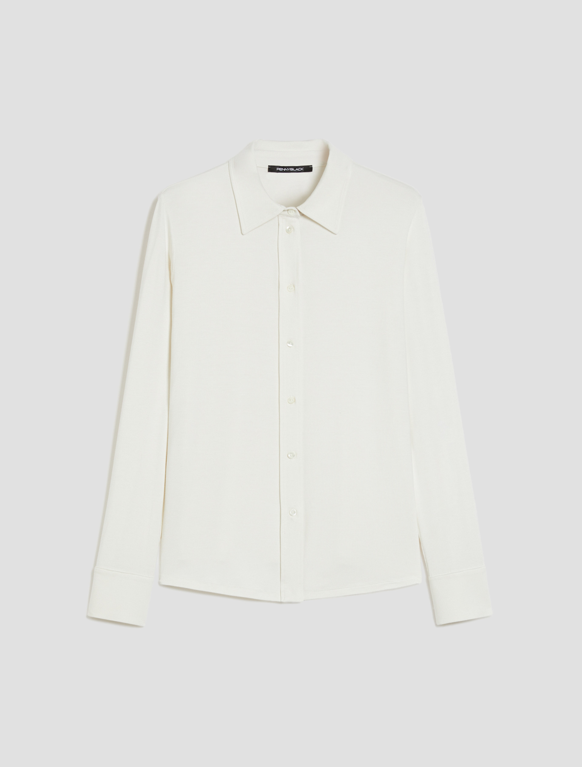 Stretch jersey shirt - IVORY - pennyblack