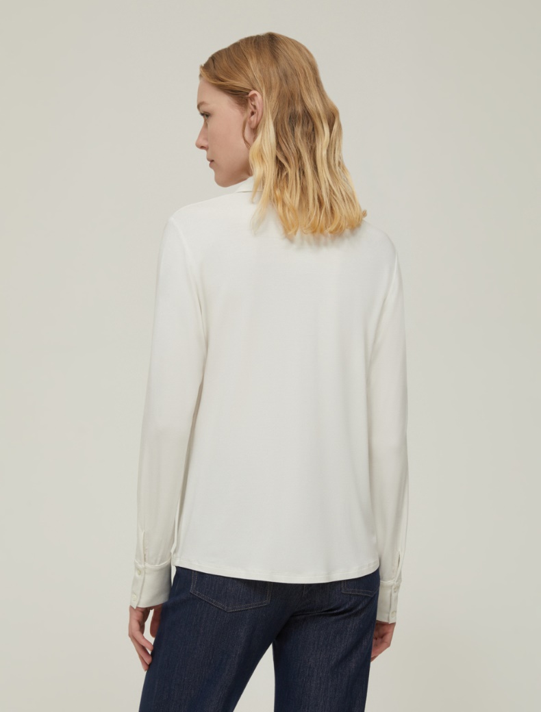 Stretch jersey shirt - IVORY - pennyblack