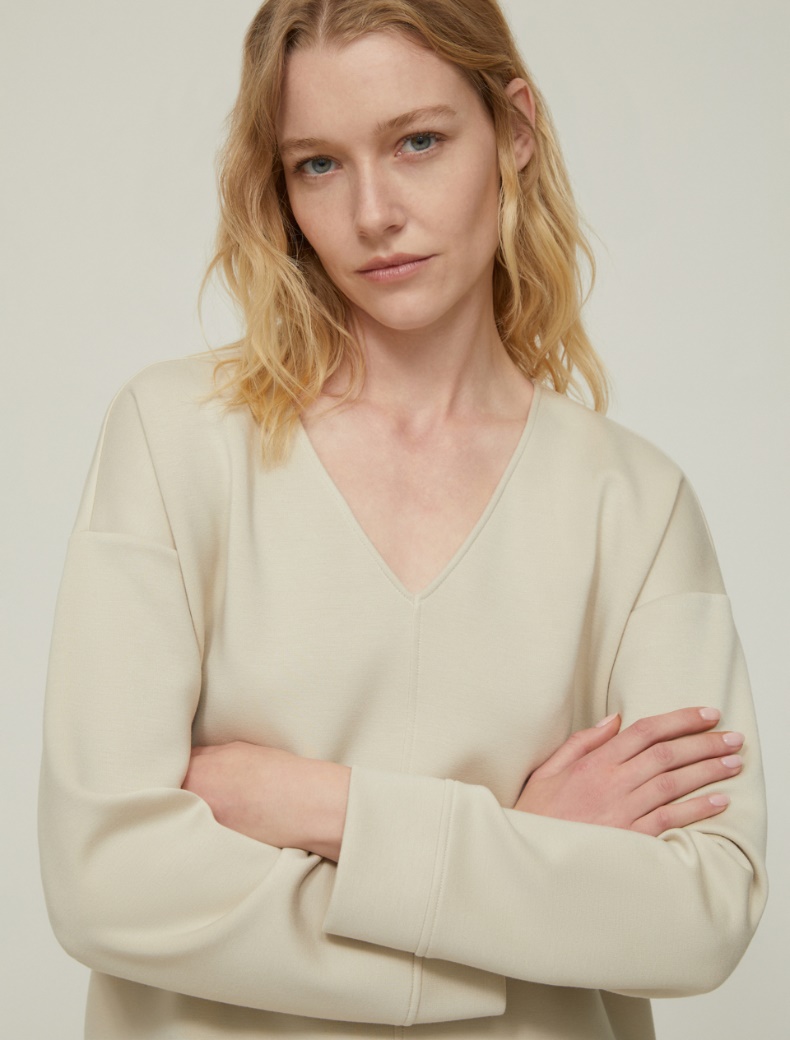 V-neck sweatshirt - VANILLA - pennyblack