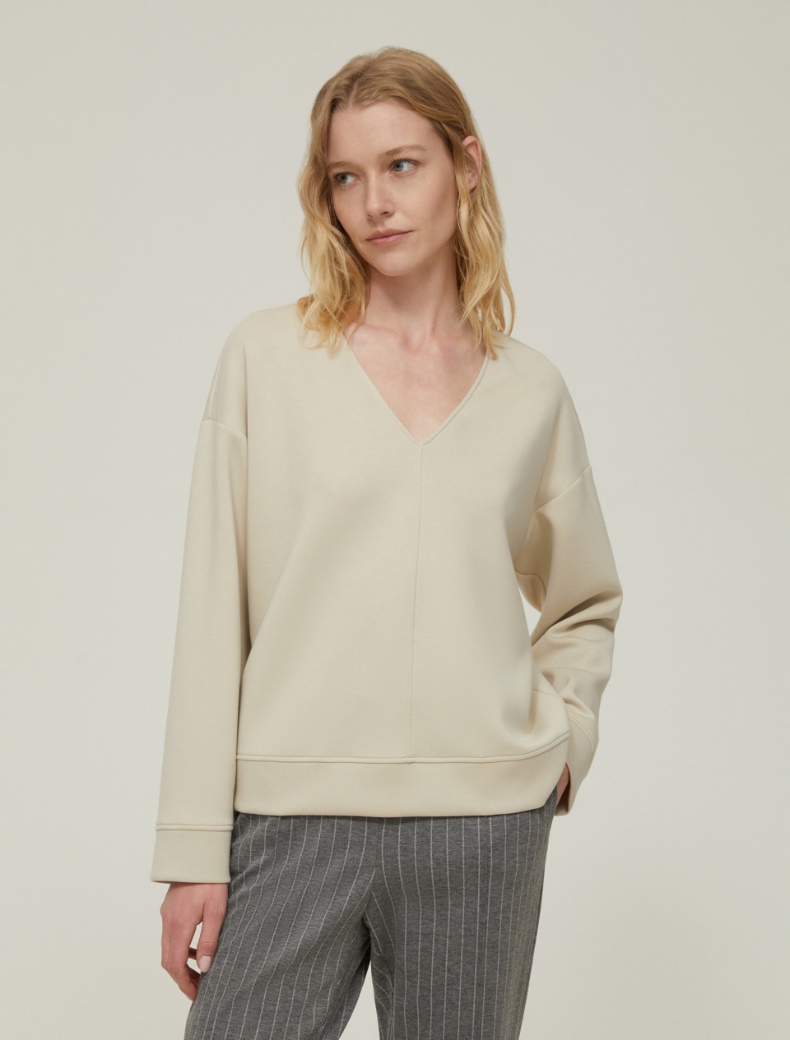 V-neck sweatshirt - VANILLA - pennyblack