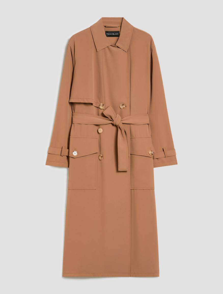 Flowing trench coat - TOBACCO - Pennyblack - 2