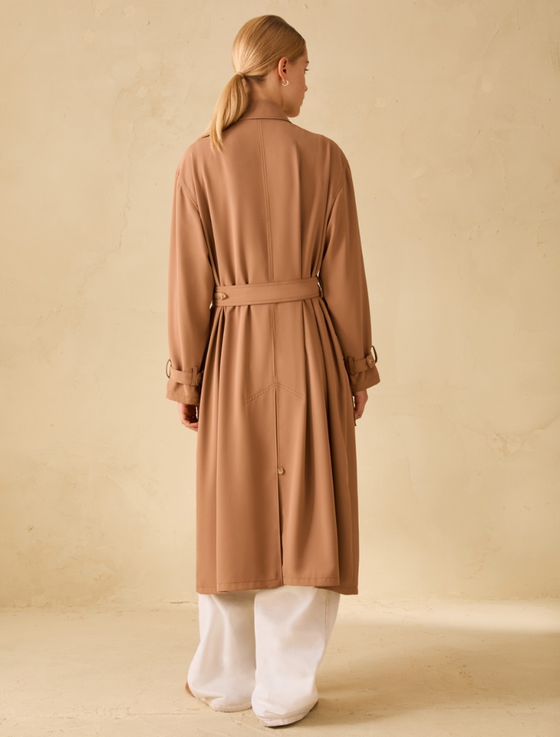 Flowing trench coat - TOBACCO - pennyblack