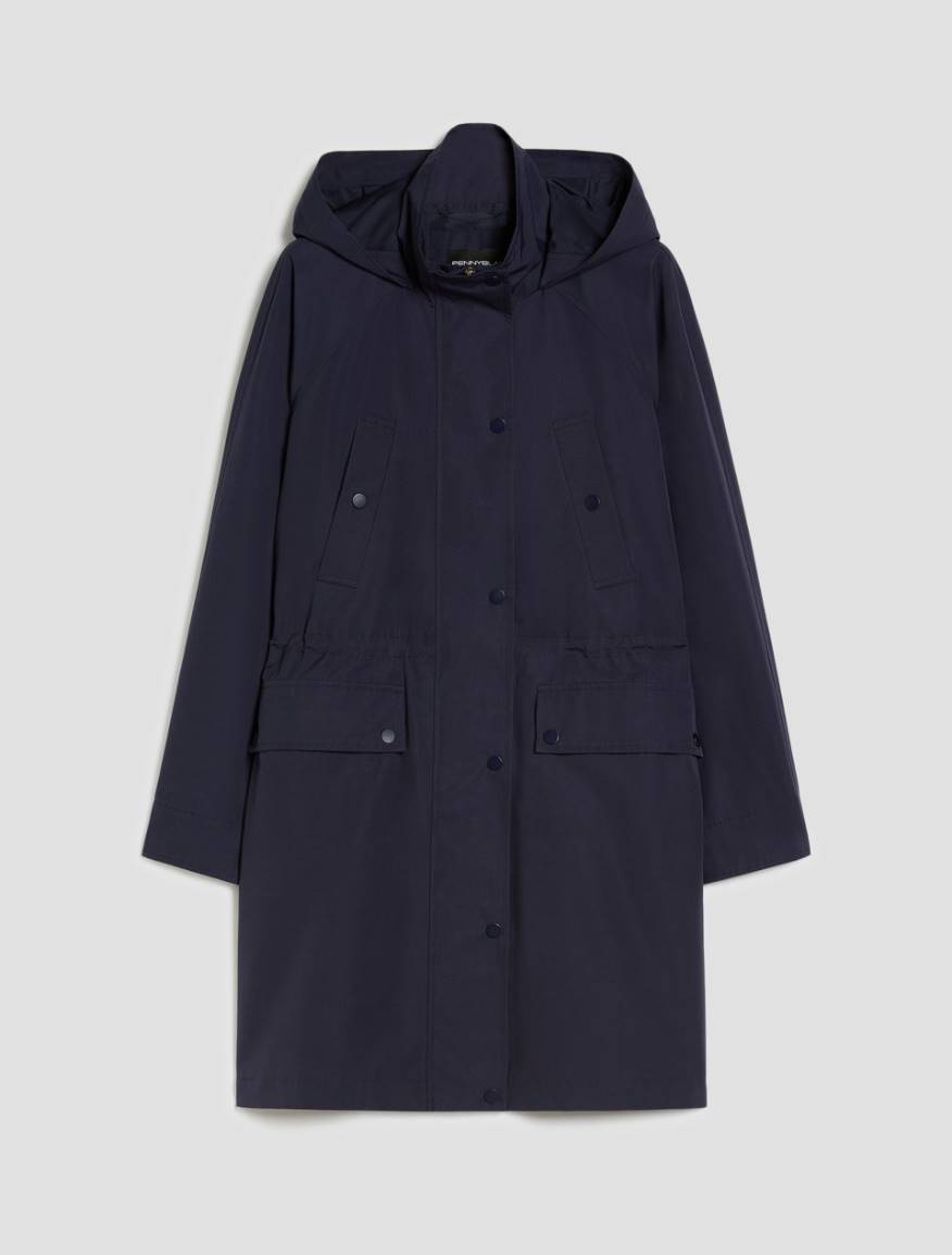 Water-repellent fabric parka - NAVY - Pennyblack - 2