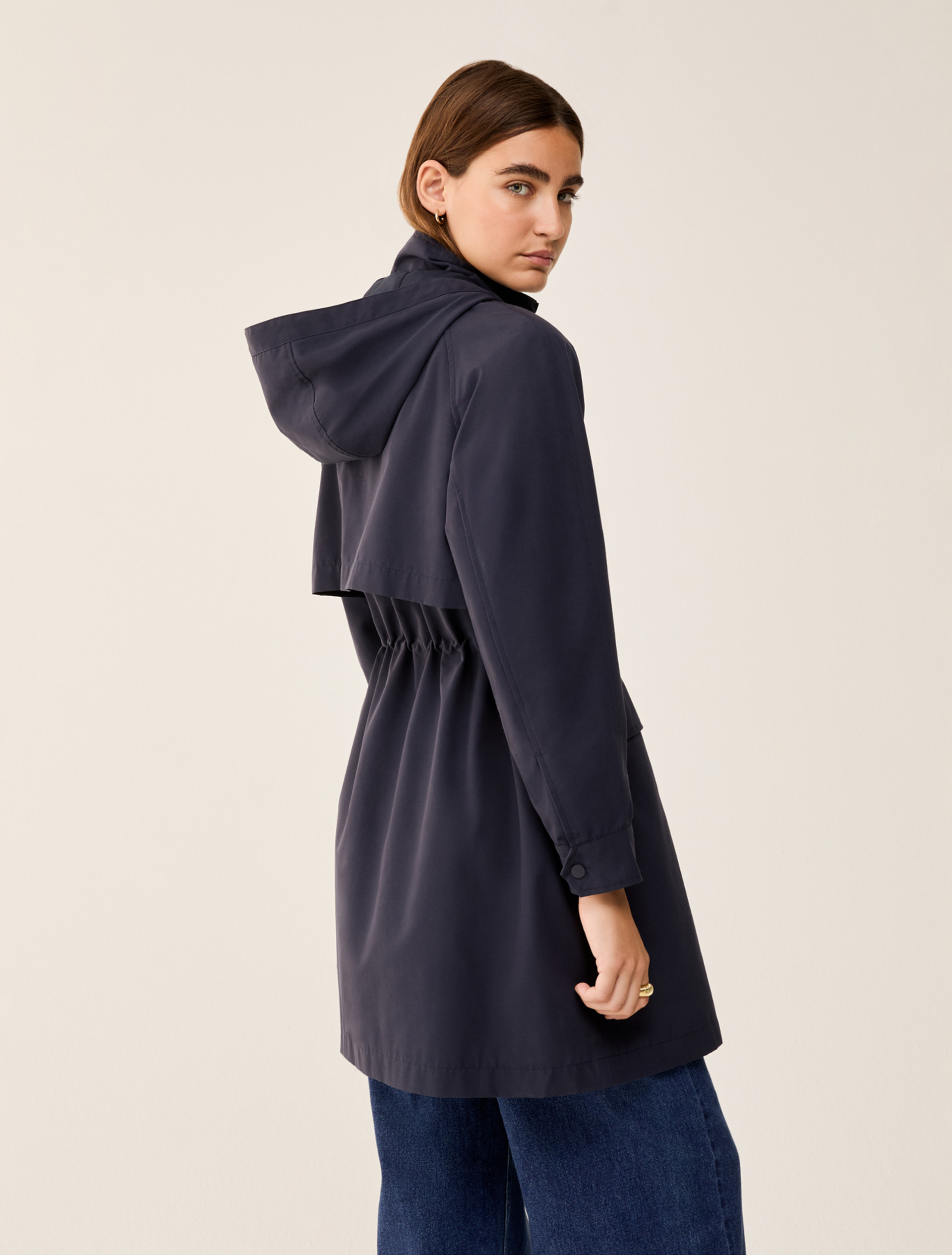 Water-repellent fabric parka - NAVY - pennyblack