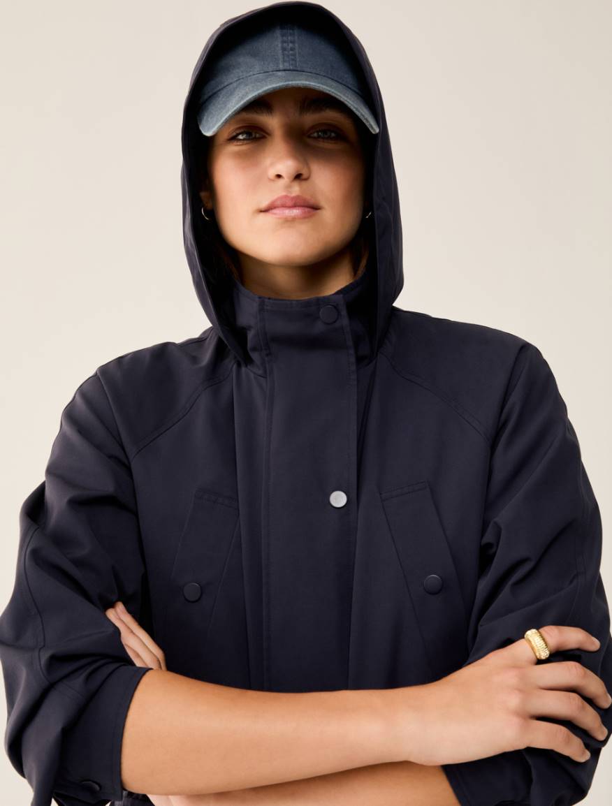 Water-repellent fabric parka - NAVY - Pennyblack - 4