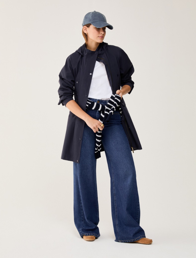 Water-repellent fabric parka - NAVY - pennyblack