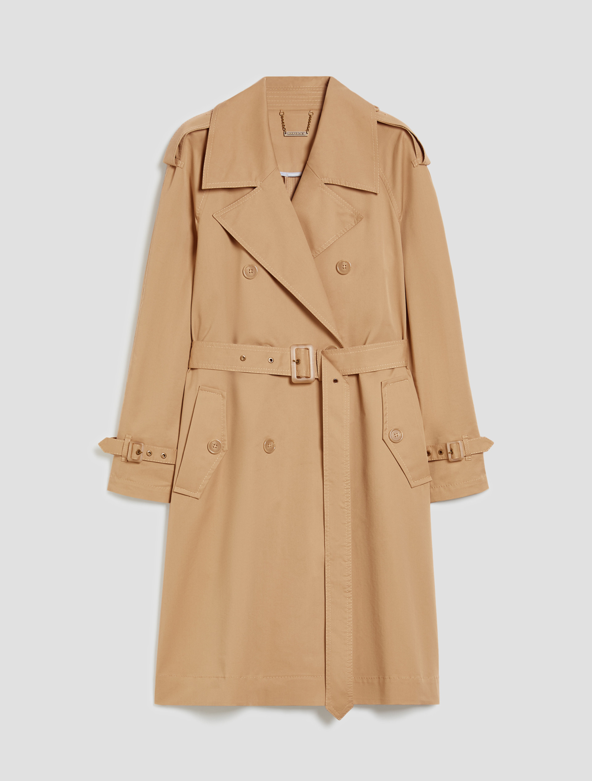 Double-breasted gabardine trench coat - SAND - pennyblack
