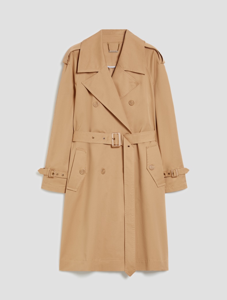 Double-breasted gabardine trench coat - SAND - pennyblack