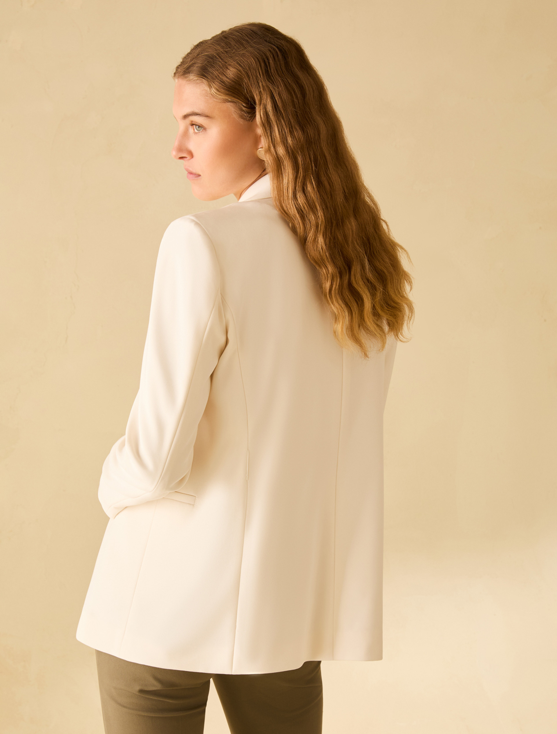 Cady blazer with belt - IVORY - pennyblack