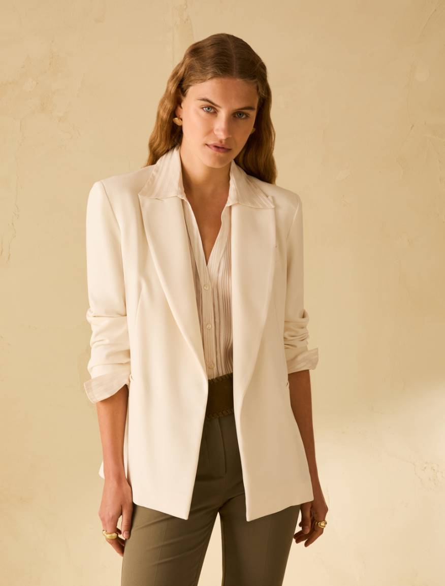 Cady blazer with belt - IVORY - Pennyblack