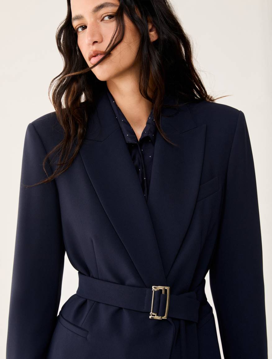 Cady blazer with belt - NAVY - Pennyblack - 4