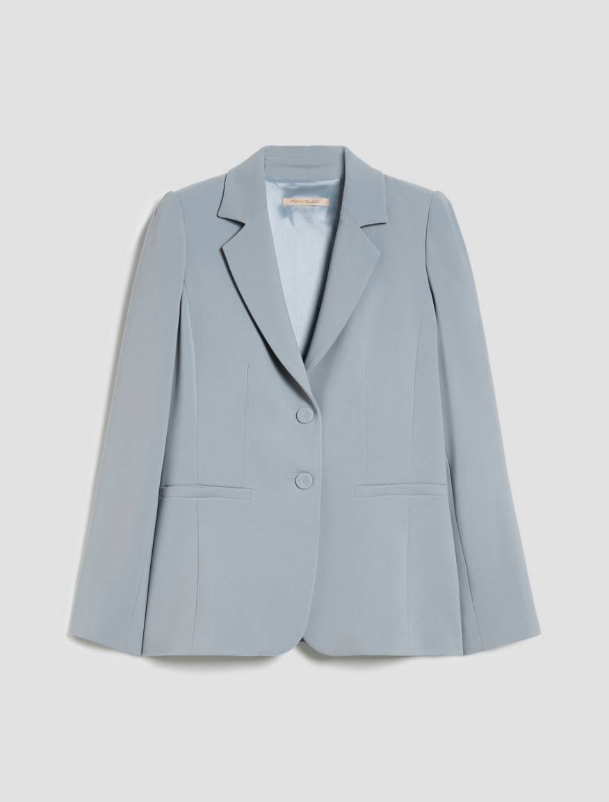 Single-breasted cady blazer - LIGHT BLUE - Pennyblack - 2