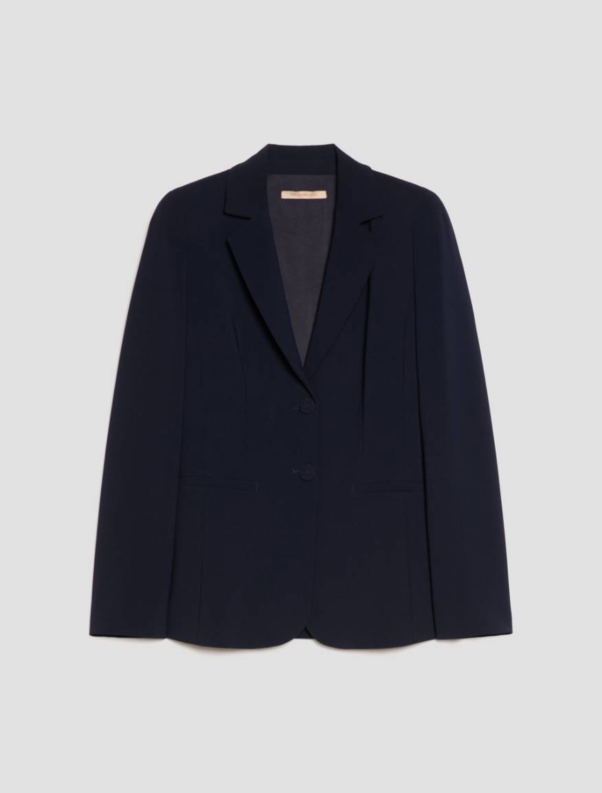 Single-breasted cady blazer - NAVY - Pennyblack - 2