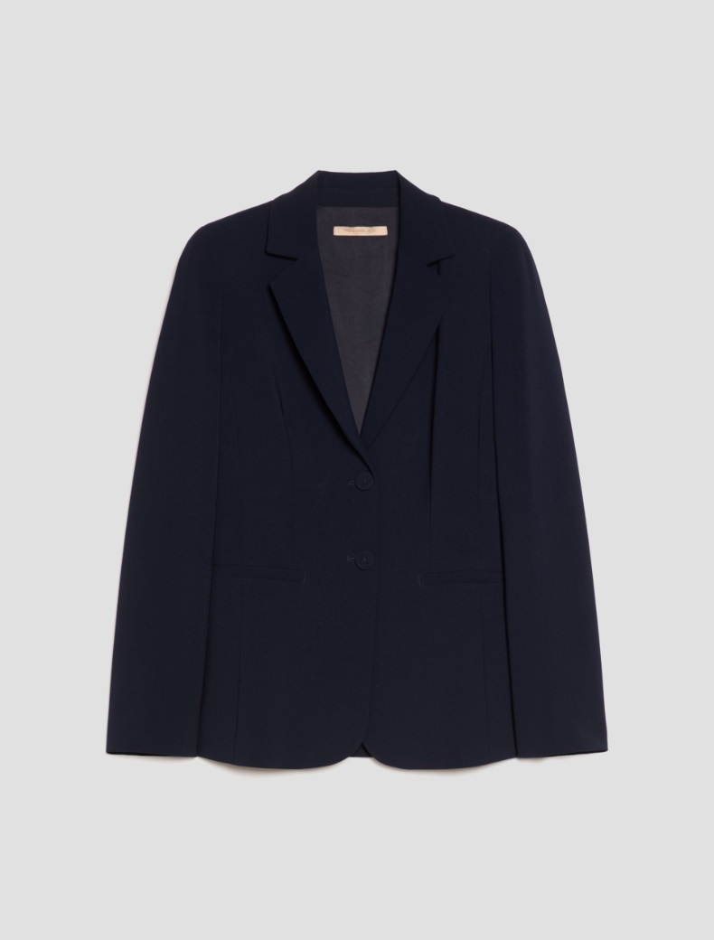 Single-breasted cady blazer - NAVY - pennyblack