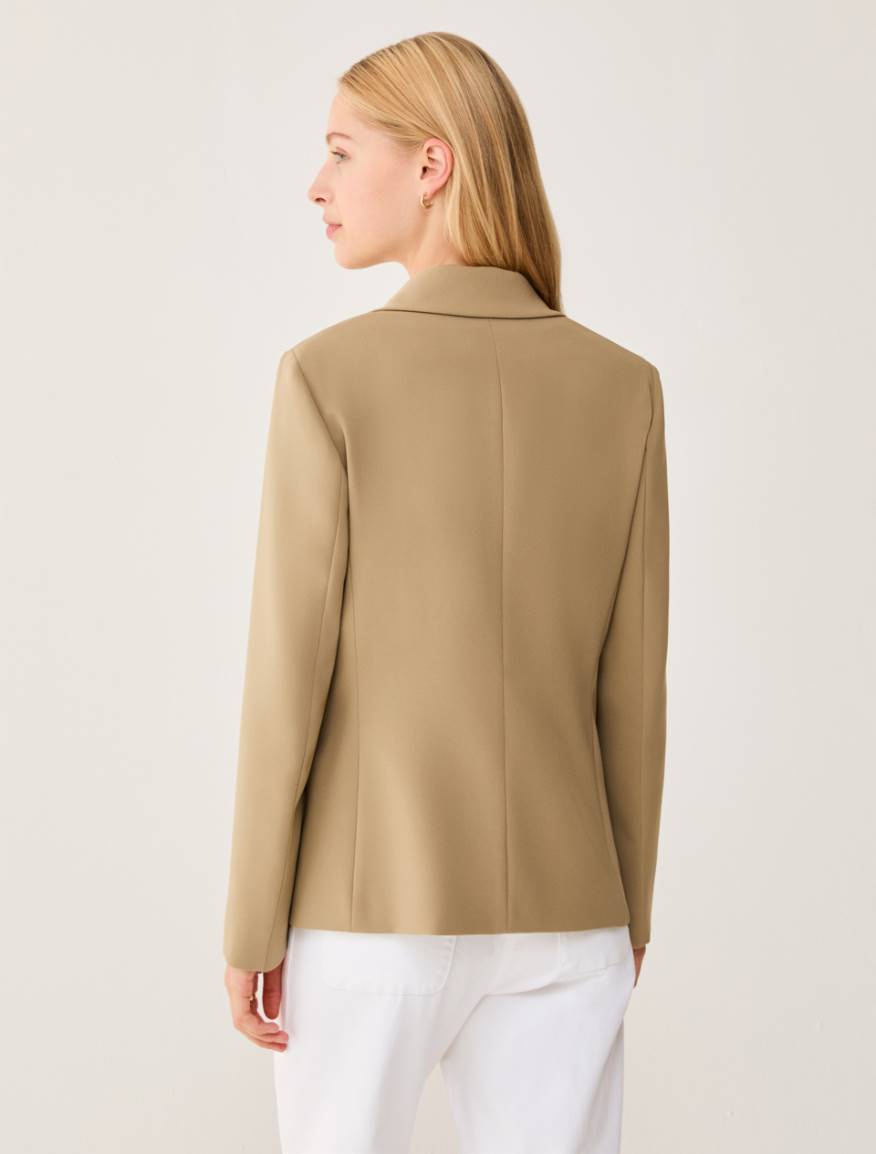 Double-breasted cady blazer - SAGE - Pennyblack - 3