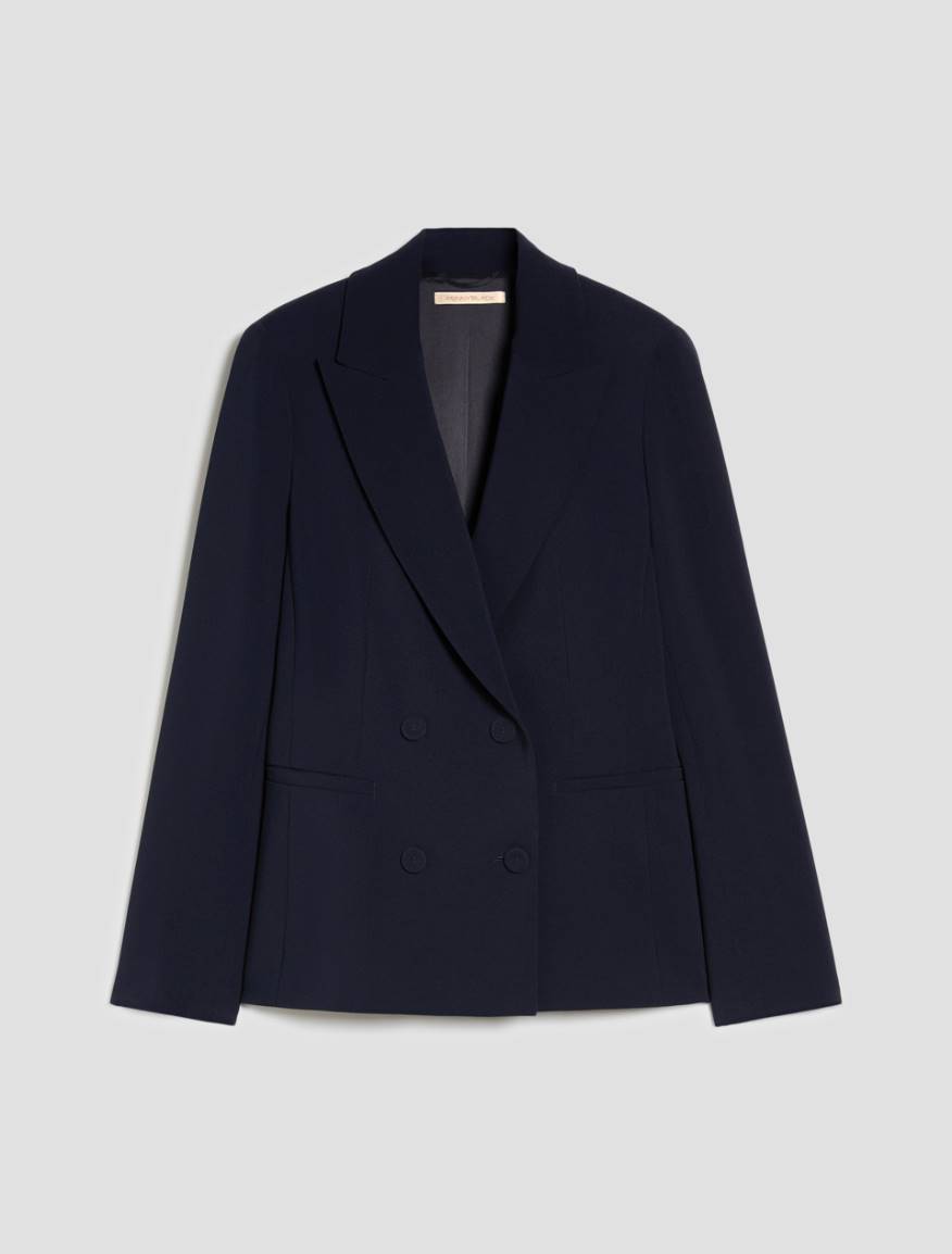 Double-breasted cady blazer - NAVY - Pennyblack - 2