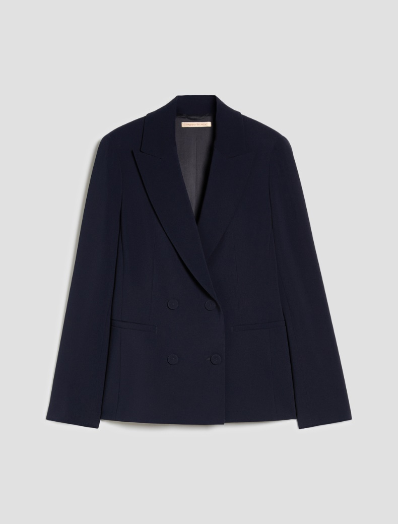 Double-breasted cady blazer - NAVY - pennyblack
