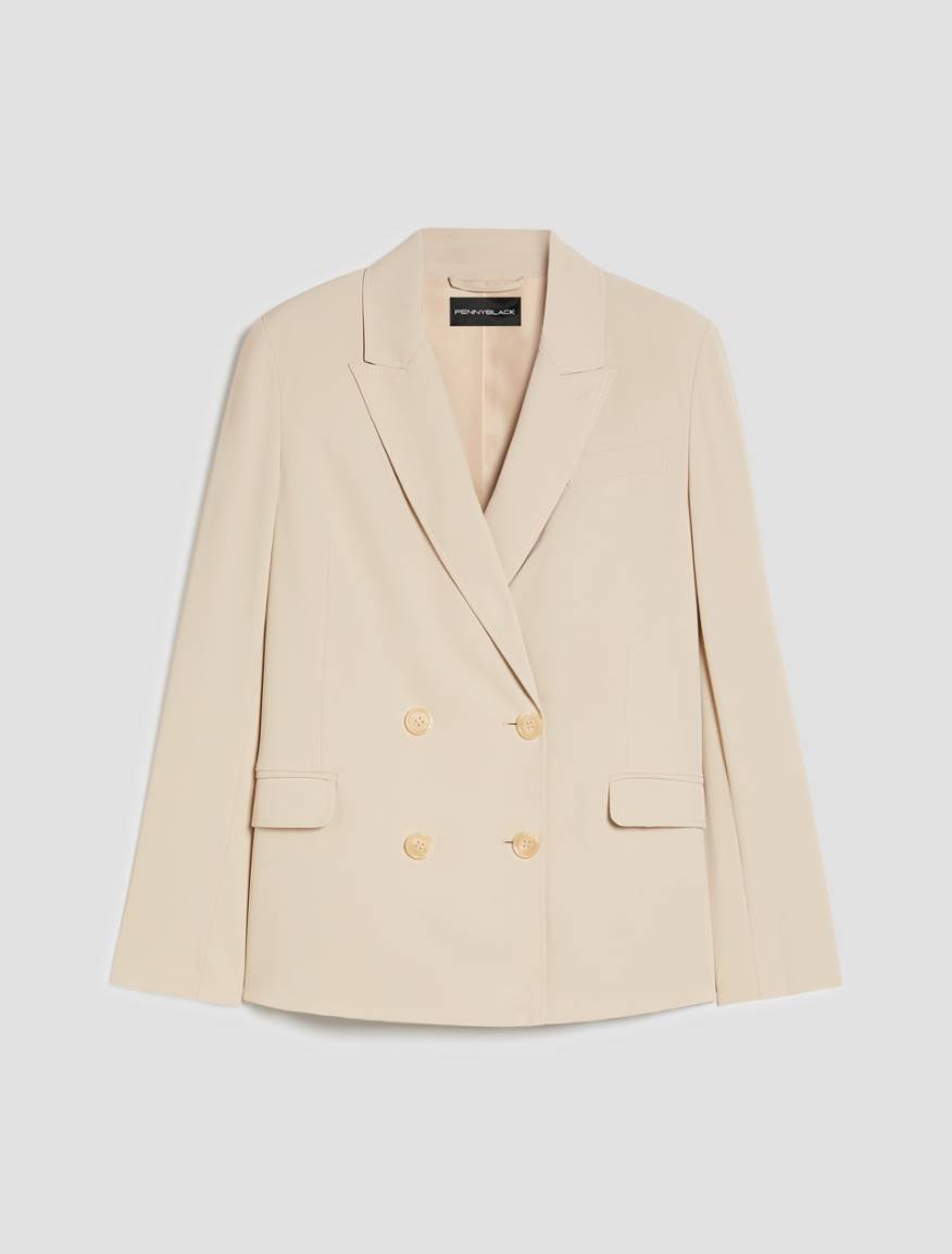 Flowing double-breasted blazer - ICE - Pennyblack - 2