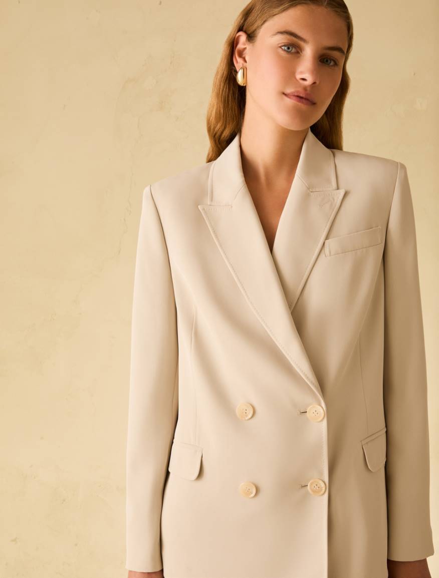 Flowing double-breasted blazer - ICE - Pennyblack - 4