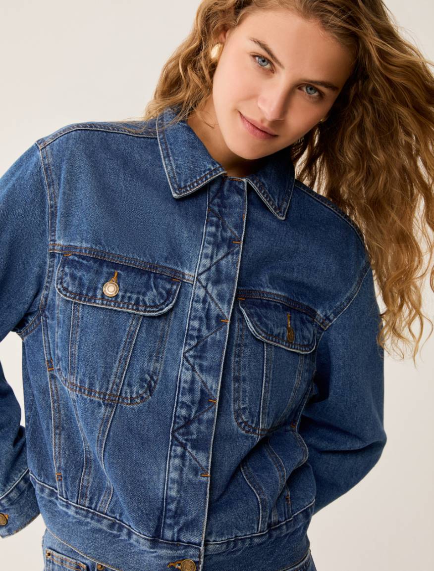 Denim jacket - NAVY - Pennyblack - 4