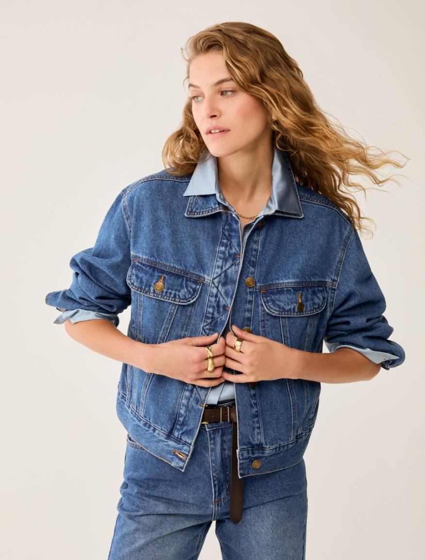 Denim jacket - NAVY - Pennyblack
