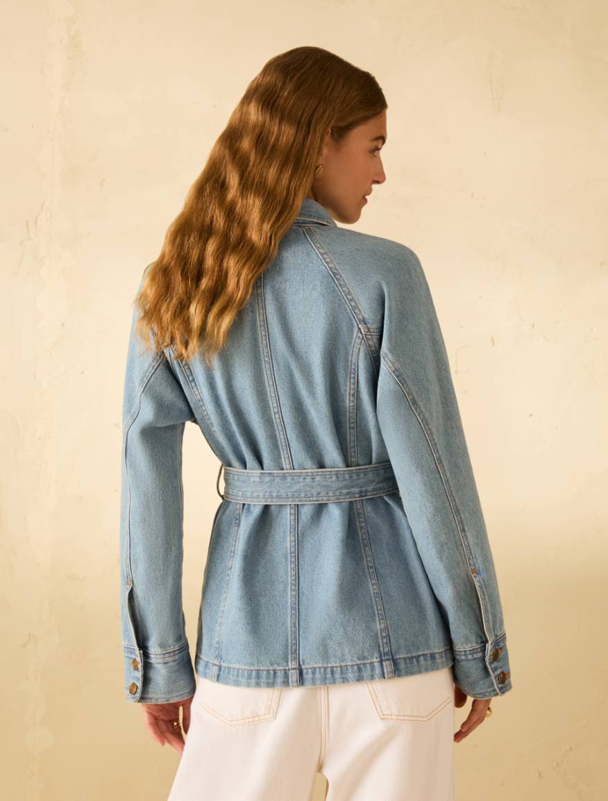 Denim safari jacket - BLUE JEANS - Pennyblack - 3