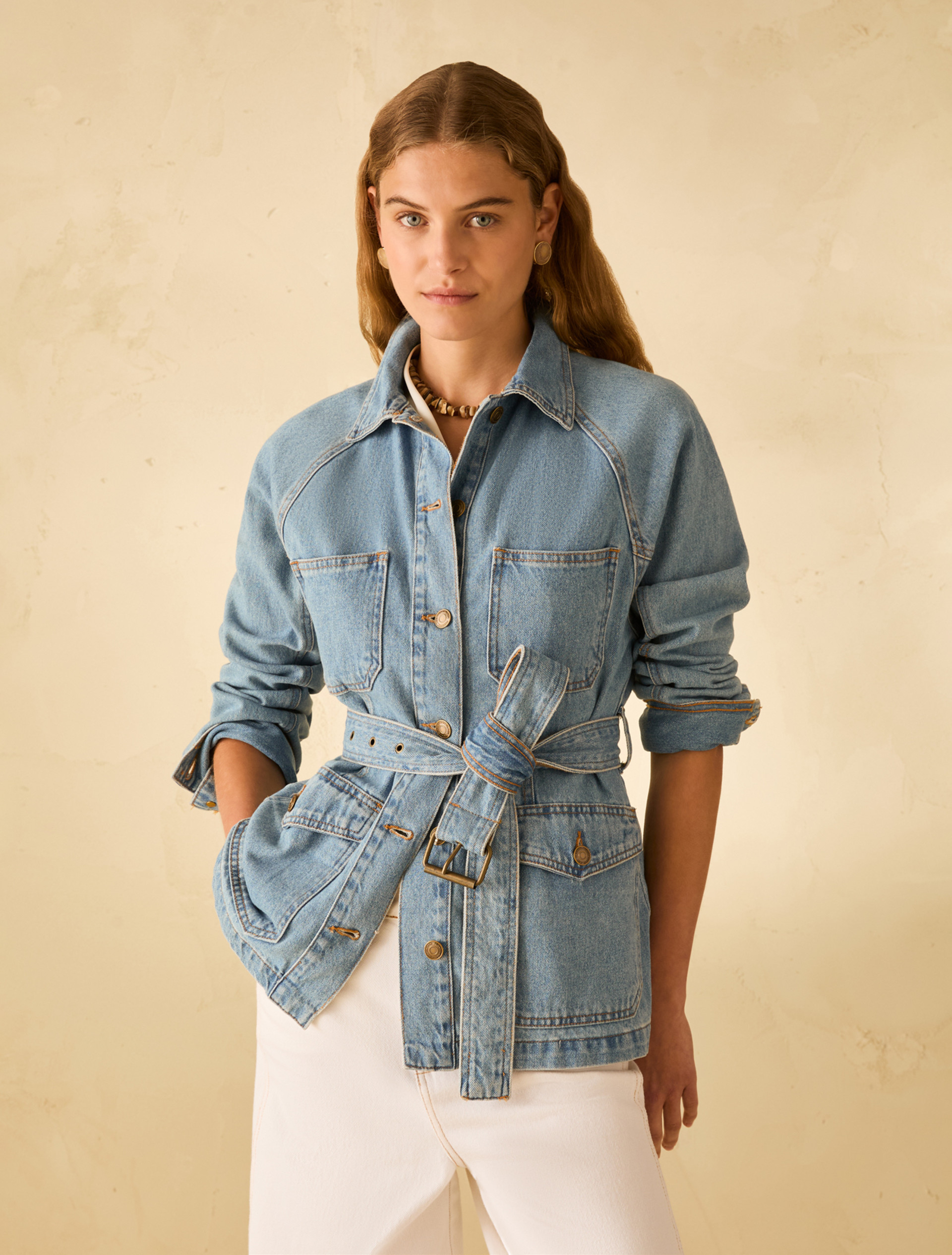Denim safari jacket - BLUE JEANS - pennyblack