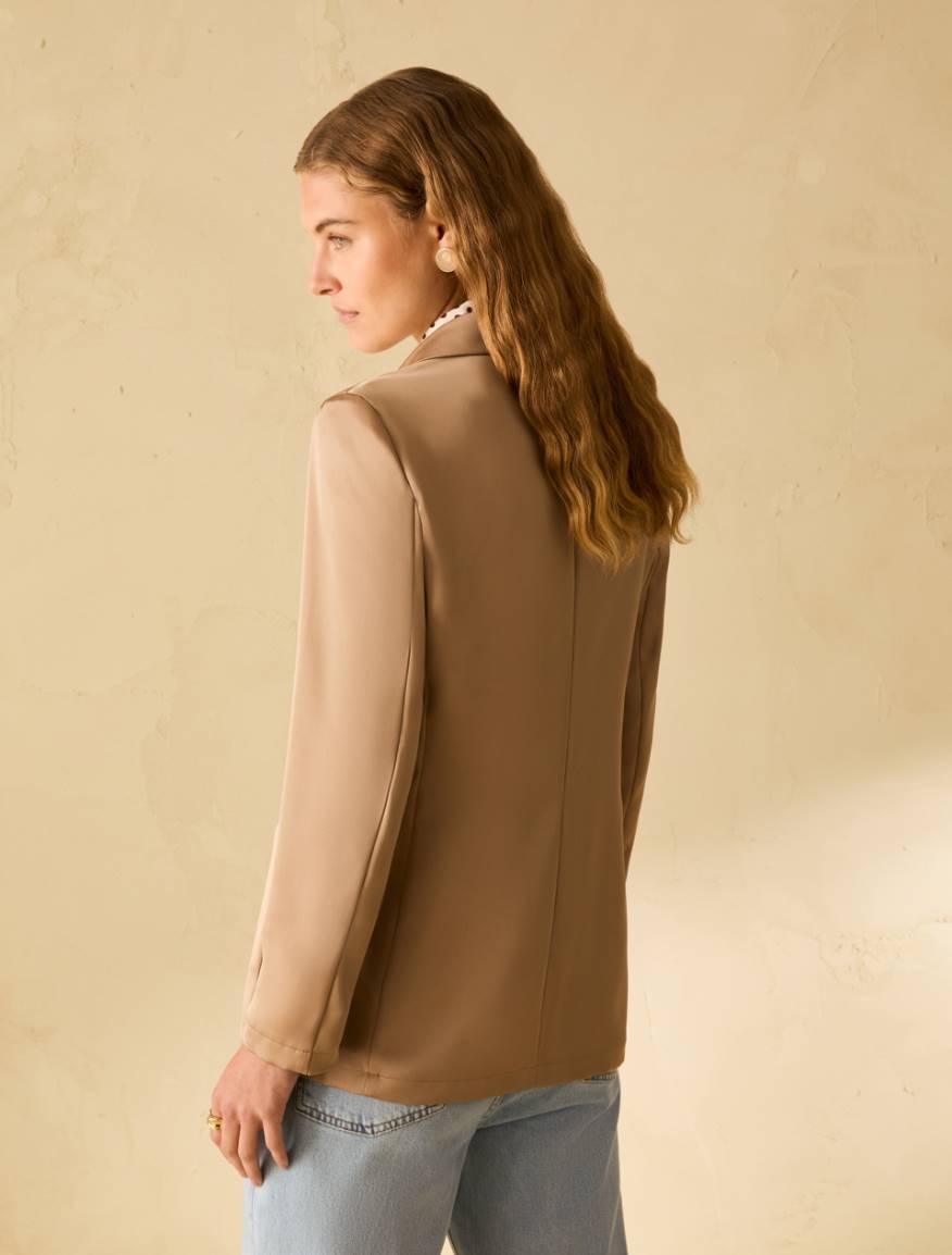 Double satin blazer - SAND - Pennyblack - 3