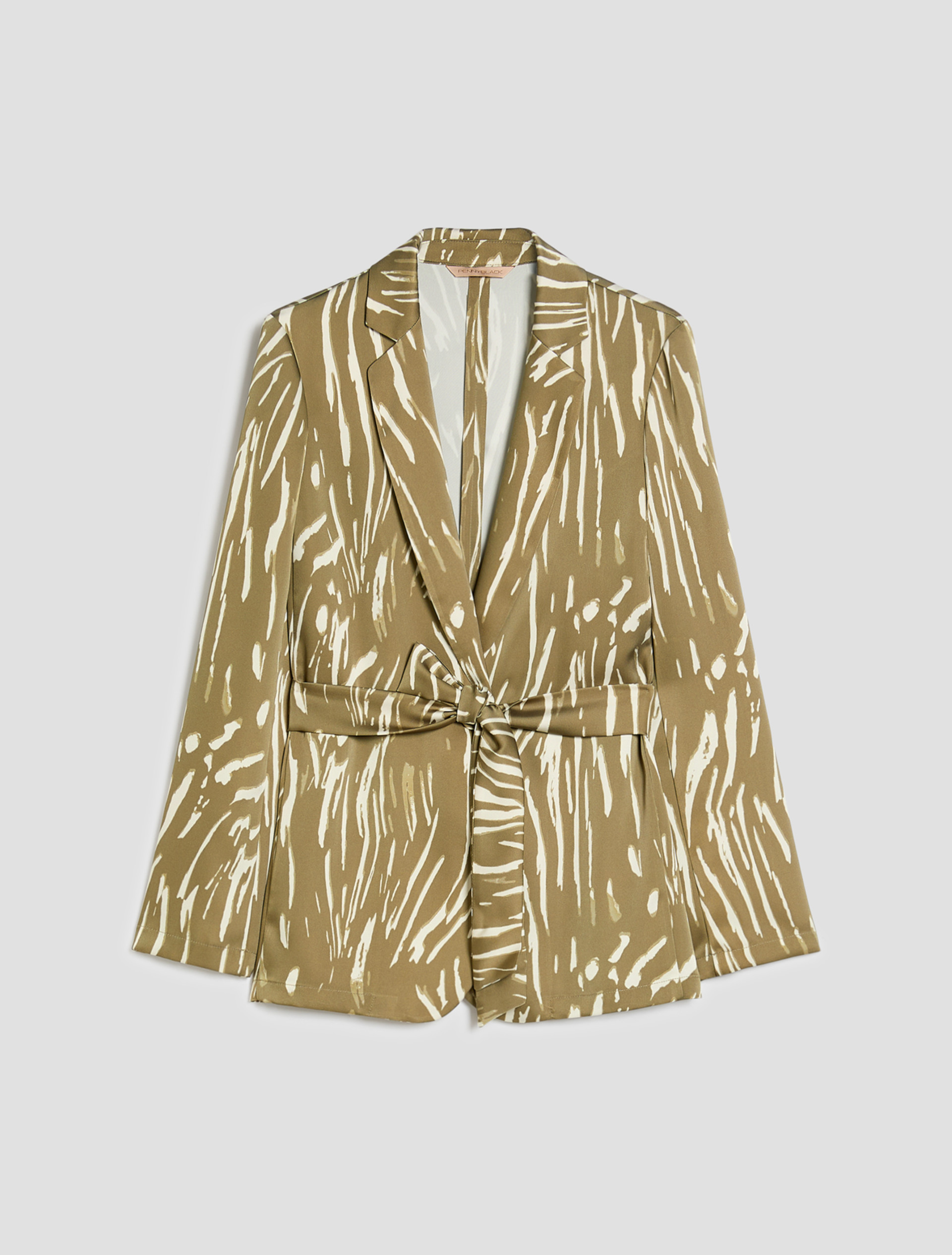 Double satin blazer - GREEN - pennyblack