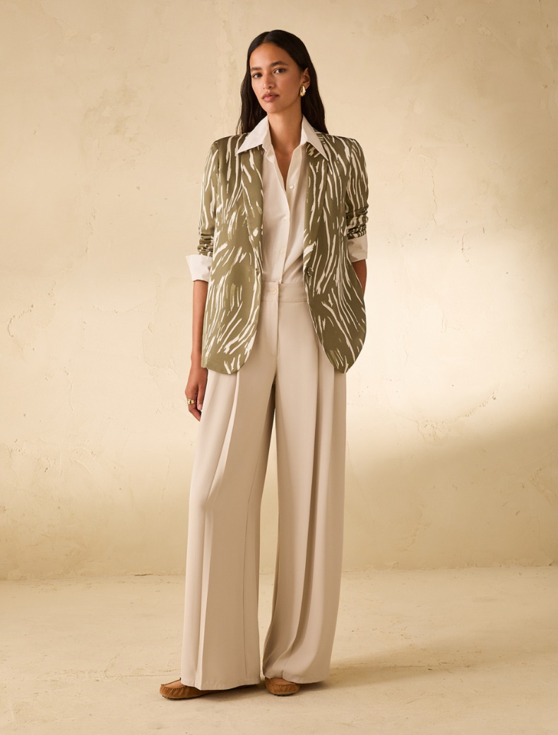 Double satin blazer - GREEN - pennyblack