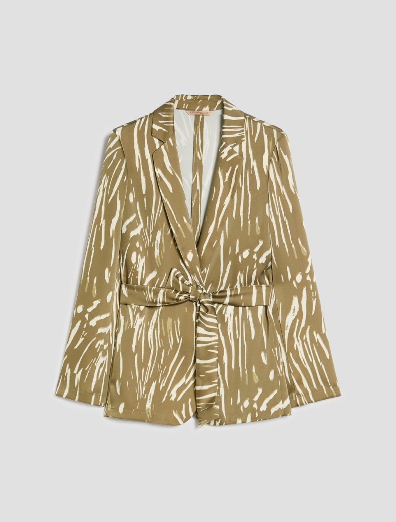 Double satin blazer - GREEN - pennyblack