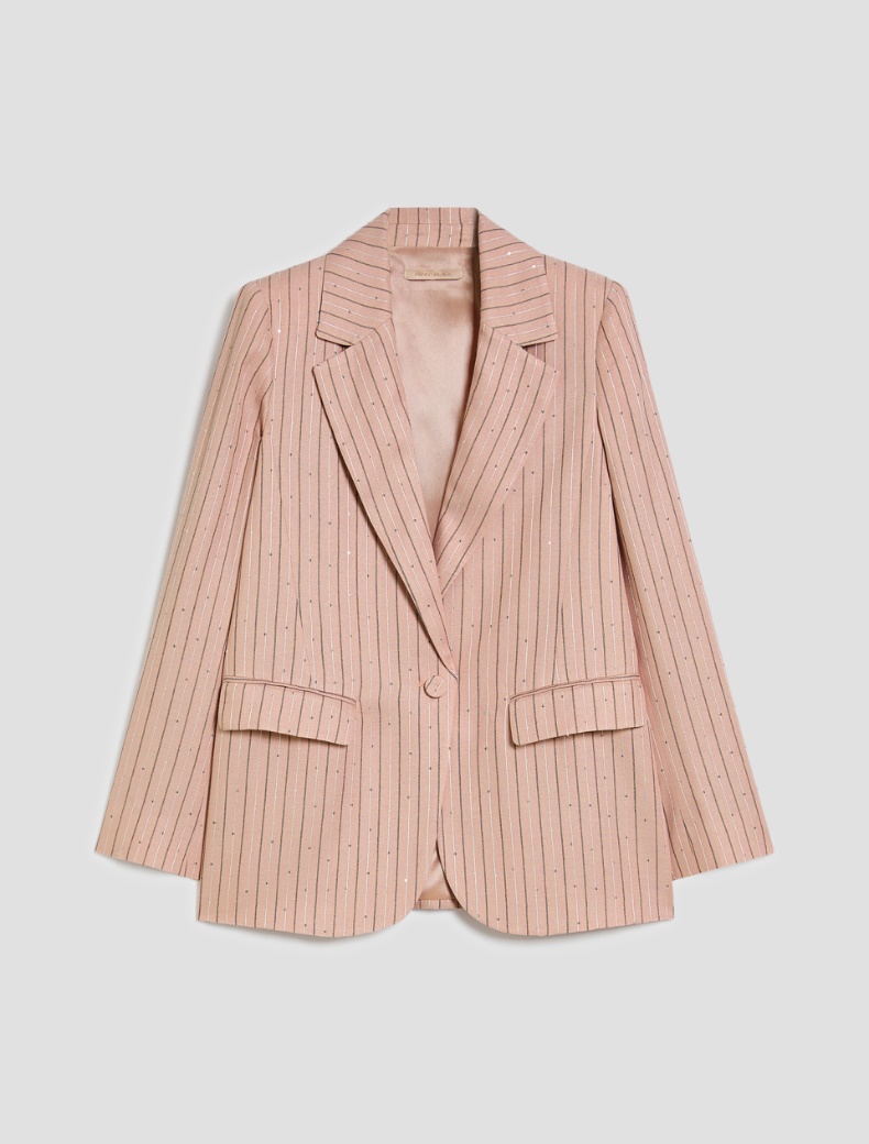Pinstriped blazer with sequins - PINK - pennyblack