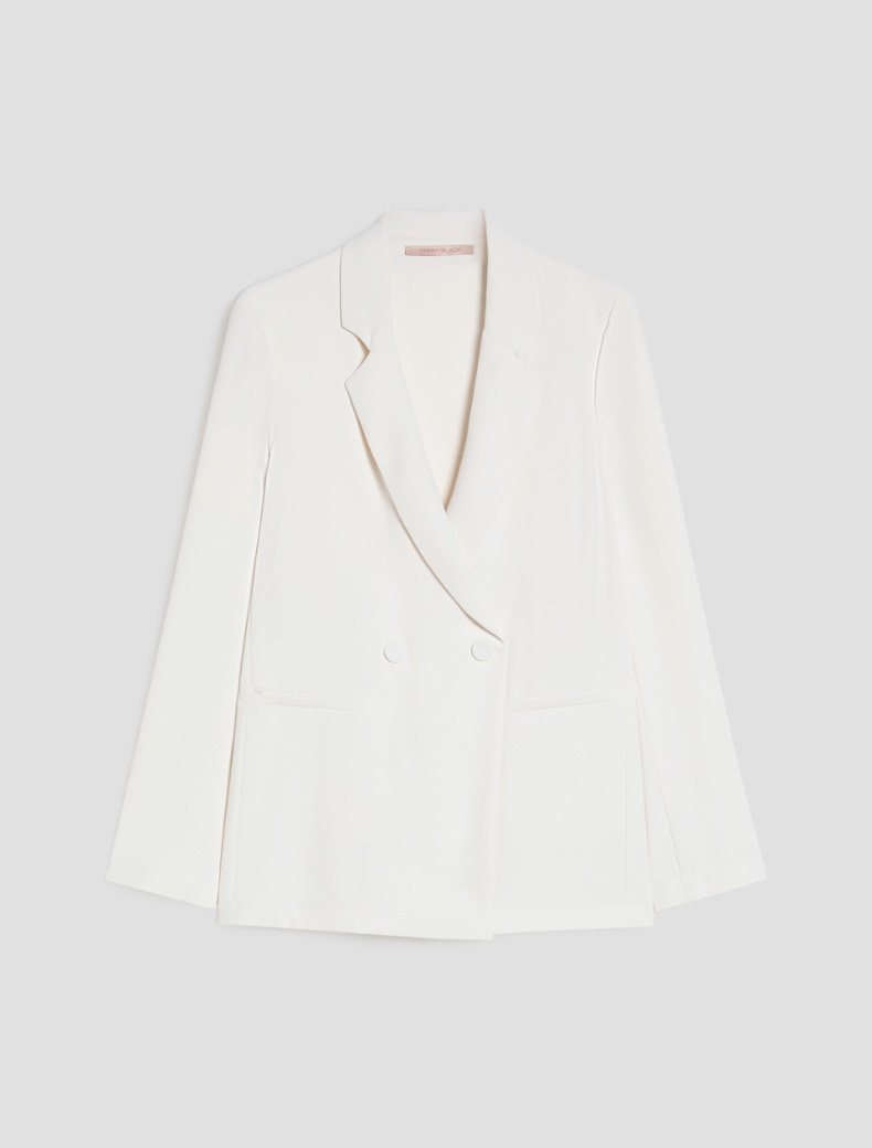 Blazer in sablé fabric - IVORY - pennyblack