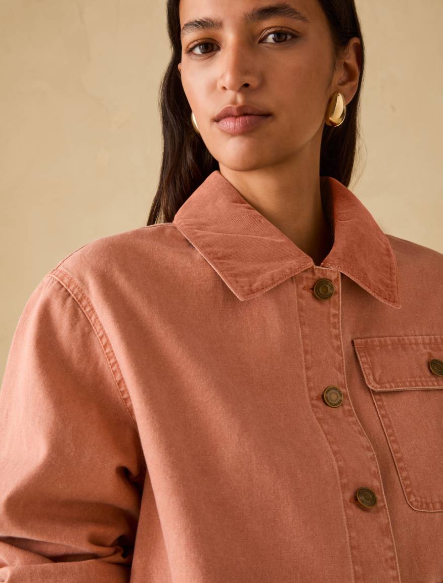 Cotton canvas jacket - PEACH - Pennyblack - 4