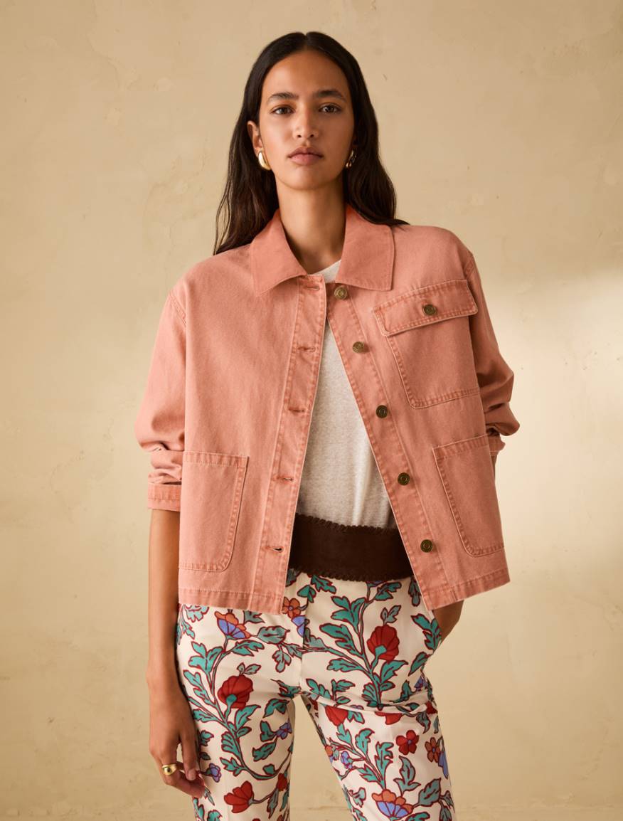 Cotton canvas jacket - PEACH - Pennyblack