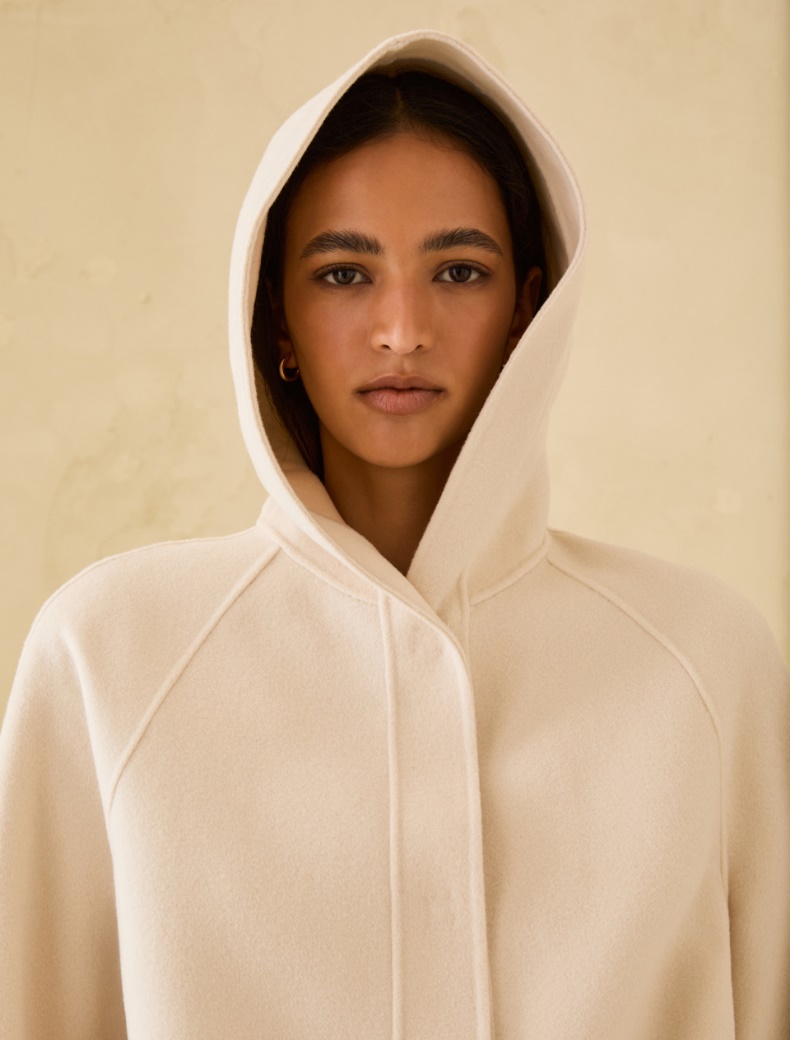 Double-woven wool-blend jacket - NATURAL - pennyblack