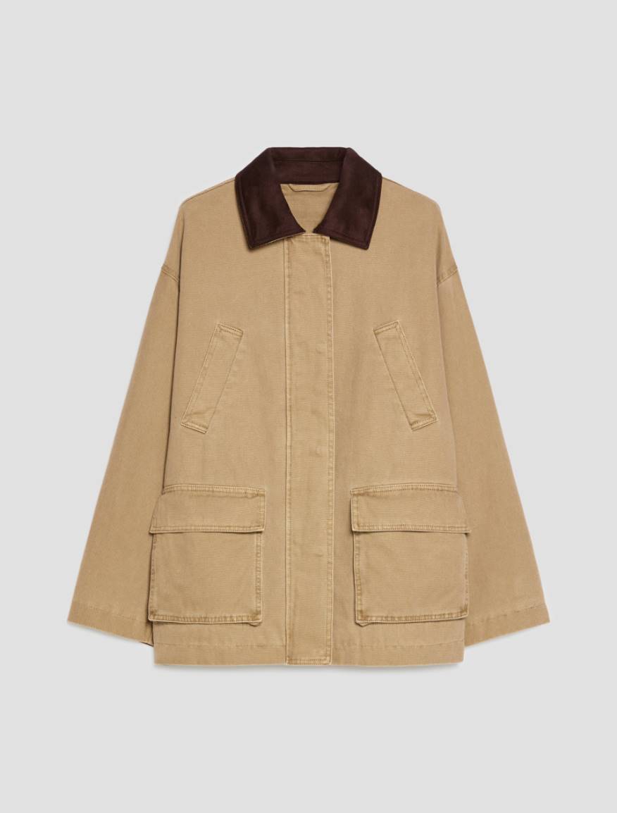 Cotton canvas barn jacket - BEIGE - Pennyblack - 2