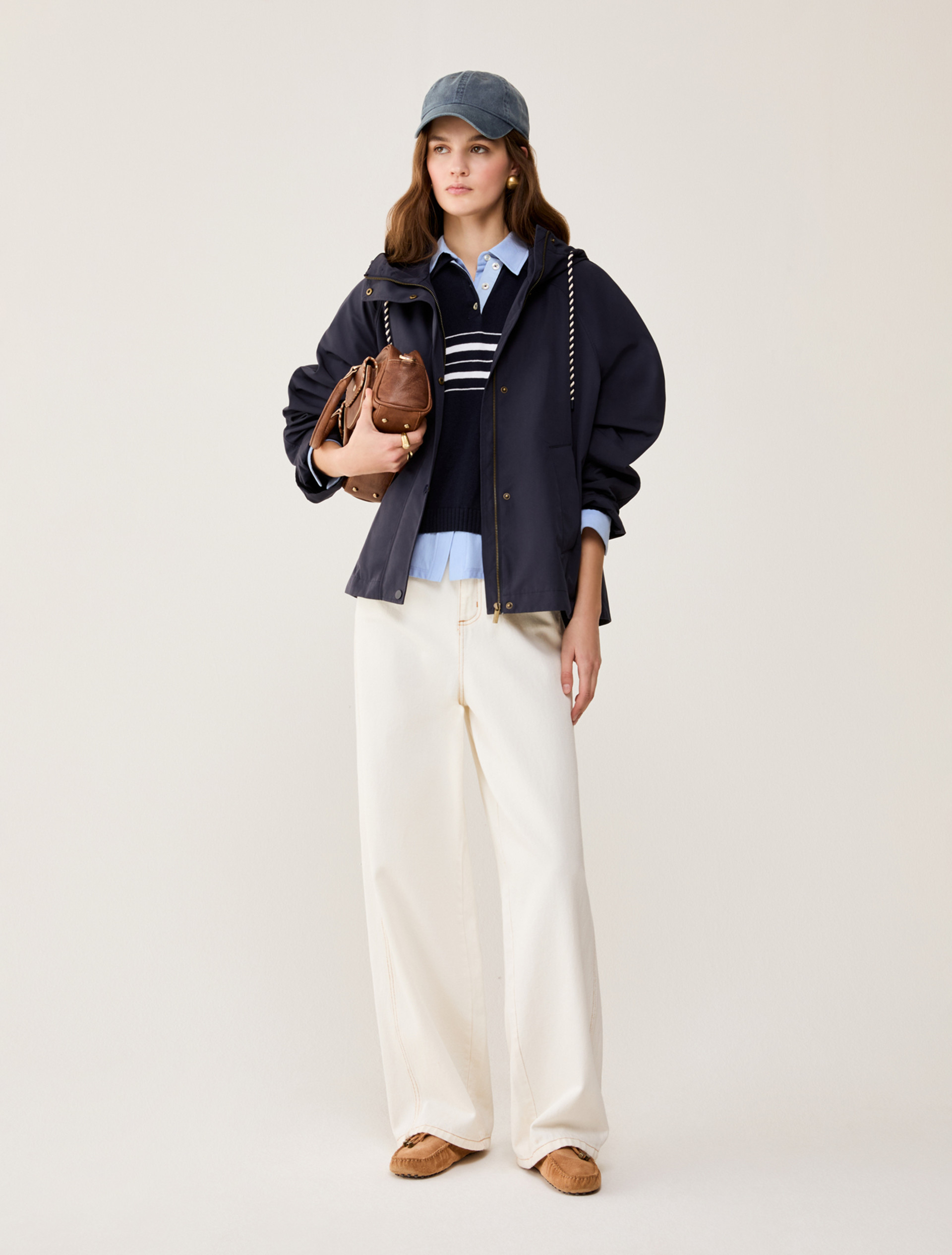 Water-repellent fabric jacket - NAVY - pennyblack