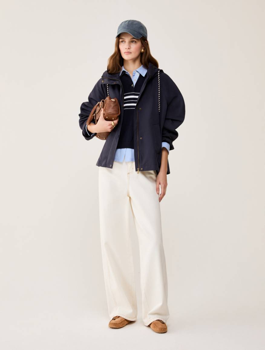 Water-repellent fabric jacket - NAVY - Pennyblack - 5